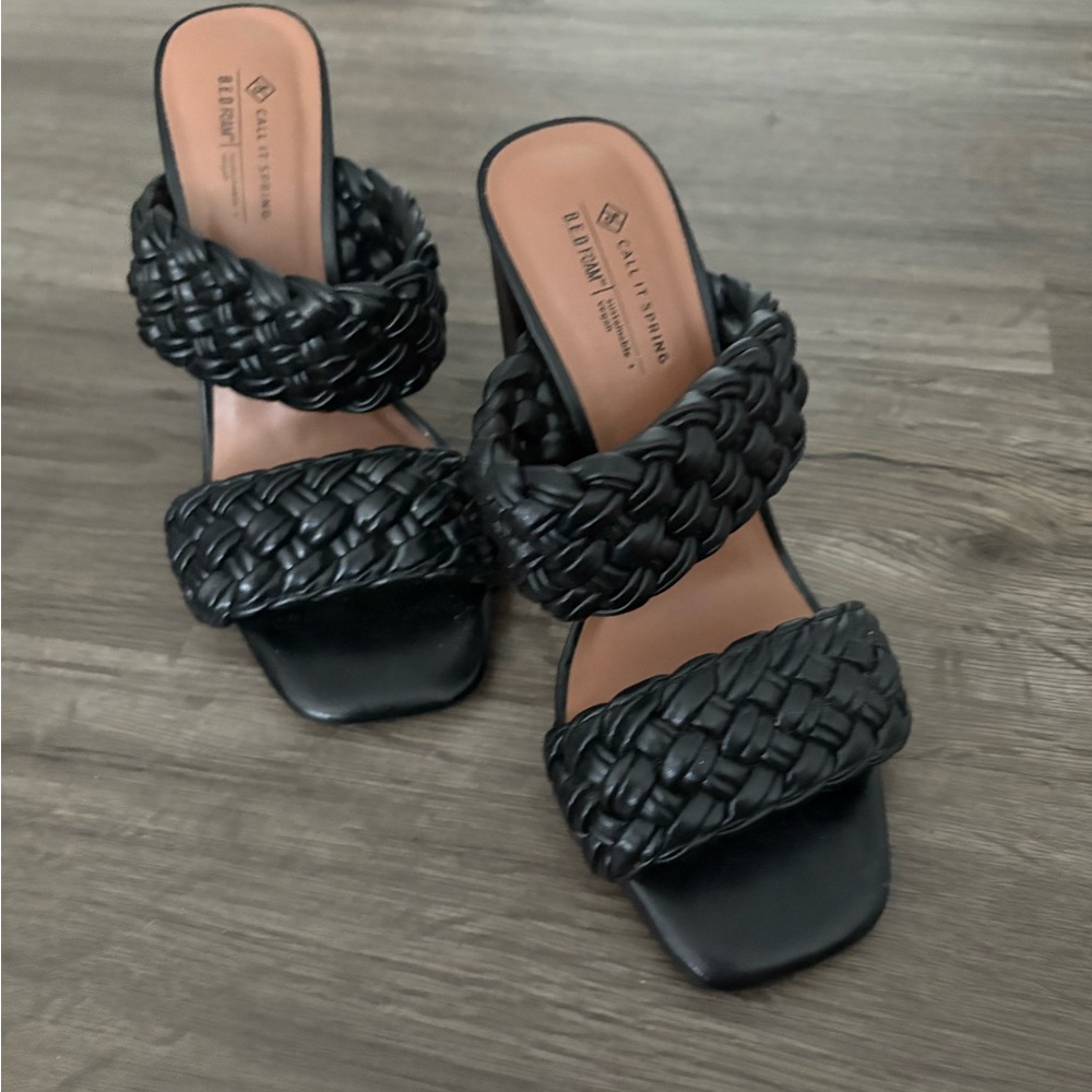 Call It Spring Black Braided Mules
